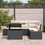 VidaXL Set de masă pentru grădină 5 pcs Negru Crem 100 x 55 x 73 cm