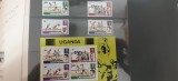 Uganda-Campionatul mondial de fotbal Argentina 1978-serie completa si colita ,nestampilate MNH (F3)