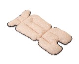 Saltea dubla BabyJem pentru carucior si scaun de masa, bumbac 100%, 65x30 cm, somon, universal, ergonomic, 0+ luni