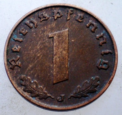 2.581 GERMANIA WWII 1 REICHSPFENNIG 1939 J foto