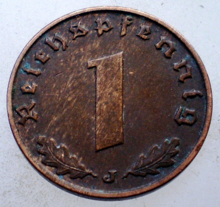 2.581 GERMANIA WWII 1 REICHSPFENNIG 1939 J