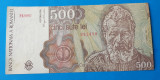 Bancnota 500 Lei 1991 - circulata - in stare foarte buna Seria H
