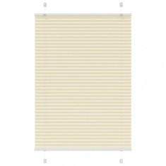 vidaXL Jaluzea plisată Crem 100x100cm Lățime țesătură 99,4cm 4015279