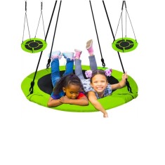 Leagan tip cuib, diametru 120 cm, sarcina maxima 150 kg, lungime maxima franghii 170 cm, verde