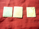 3 Timbre Bolivia 1887 si 1894 - Stema ,stampilate, Stampilat
