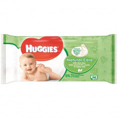 Servetele Umede Huggies Natural Care cu Aloe Vera, 56 Buc/Set, Servetele cu Aloe Vera, Servetele Umede pentru Copii, Servetele Umede Baby, Servetele U foto