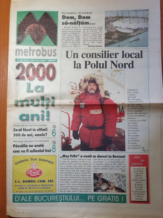 ziarul metrobus 30 decembrie 1999- numar tiparit cu ocazia anului nou