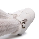 Pantofiori albi imblaniti pentru fetite - Lilly (Marime Disponibila: 9-12 luni