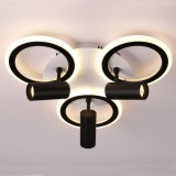 Lustra Led Neagra 3 spoturi Carina 65w Telecomanda SPN DL75L403