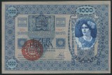 t863 UNGARIA AUSTRIA 1000 KORONA 1902 CU STAMPILA MAGYARORSZAG NECIRCULATA UNC