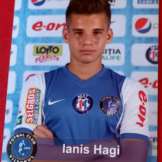 Magnet (frigider) fotbal - jucatorul IANIS HAGI (Viitorul; Farul Constanta)