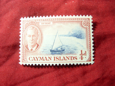 Timbru Cayman Isl. colonie britanica 1950 R.George VI, val.1/4p foto