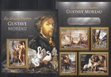 Centrafricana 2013 - Picturi de Gustave Moreau, Bloc+colita, MNH