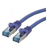 Cablu de retea S/FTP Cat.6A, Component Level, LSOH mov 0.5m, Roline 21.15.2930
