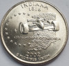 25 cents / quarter 2002 USA, Indiana, unc, litera P, America de Nord