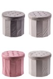 Cumpara ieftin Set 4 tabureti catifea 45 x 40 cm