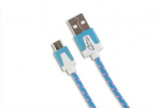 Cablu microUSB Albastru Media-Tech MT5102B foto