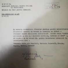 1974 Documente brevet inventie CONSTRUCTIE HOTELURI INALTE Carpati Bucuresti