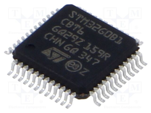 Microcontroler STM32G0 ARM Cortex M0 64MHz 1,7-3,6V LQFP48 STMicroelectronics