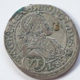 Ungaria 6 kreuzer 1676 Bratislava argint Leopold l RaR