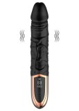 Vibrator Black Orchid, Ecran LCD, 12 Moduri Vibratii, Silicon, USB Magnetic, Negru, 23 cm, JGF Toys