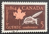 Canada &ndash; Marcă 5&cent; &bdquo;Qu&eacute;bec Conference 1864&rdquo;, stare bună, obliterată