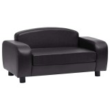 Cumpara ieftin Canapea pentru caini, negru, 80 x 50 x 40 cm, piele ecologica