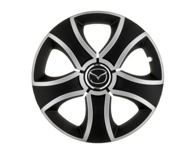 Set 4 capace roti Bis Gri-Negru R14 pentru gama auto Mazda foto