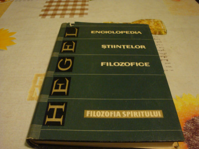 Hegel - Filozofia spiritului - 1966 foto