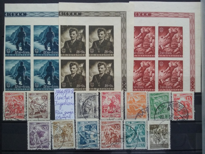 1944-1951-Croatia+Iugoslavia-Stampilate