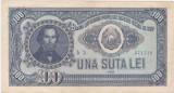 ROMANIA RPR 100 LEI 1952 SERIE 1 CIFRA VF+