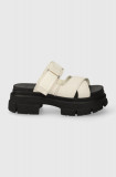 UGG papuci Ashton Slide femei, culoarea bej, cu platforma, 1136765