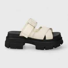 UGG papuci Ashton Slide femei, culoarea bej, cu platforma, 1136765