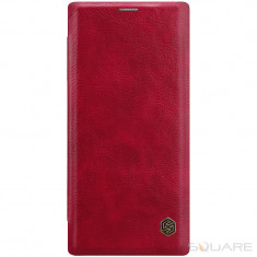 Huse de telefoane Nillkin, Samsung Galaxy Note 10, Qin Leather Case, Red foto