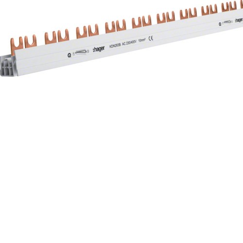 Bareta de alimentare 2P busbar furca 57M 63A Hager KDN263B