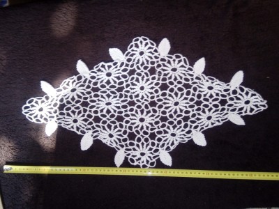 MILEU MACRAME / MACRAMEU - LUCRAT MANUAL 60 CM X 30 CM.. foto