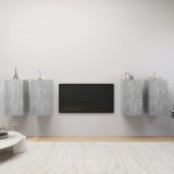 VidaXL Dulapuri TV, 4 buc, gri beton, 30,5x30x60 cm, lemn prelucrat