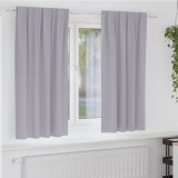 vidaXL Perdele cu perdele 2 pcs Gri metalic Poliester