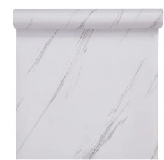 Tapet autoadeziv tip marmura, alba, 60x 300 cm