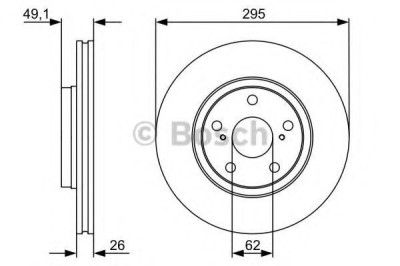 Disc frana TOYOTA AURIS (ZWE18, NZE18, ZRE18) (2012 - 2016) BOSCH 0 986 479 560 foto