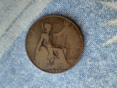ONE PENNY 1917 - MAREA BRITANIE foto