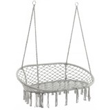 Scaun leagan suspendat dublu pentru casa si gradina, Sersimo, gri