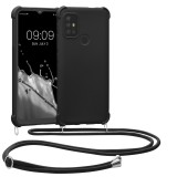 Husa pentru Motorola Moto G30 / Moto G20 / Moto G10, Silicon, Negru, 55681.01, Textil, Carcasa