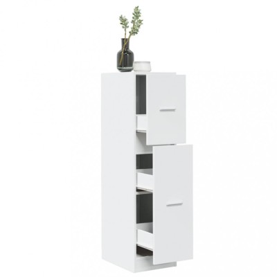 Gossi dulap de farmacie, alb, 30x41x118 cm, lemn prelucrat foto