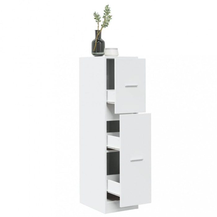 Gossi dulap de farmacie, alb, 30x41x118 cm, lemn prelucrat
