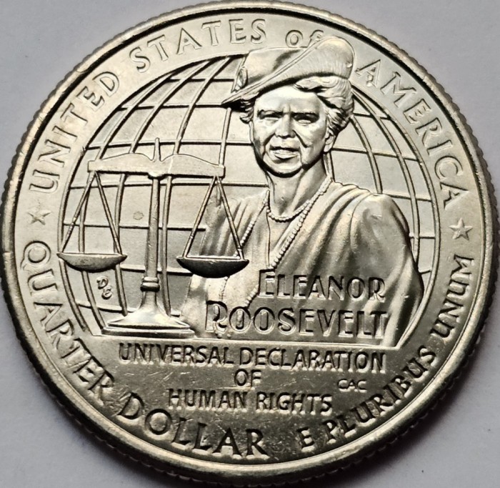25 cents / quarter dollar 2023 USA, Eleanor Roosevelt, litera P