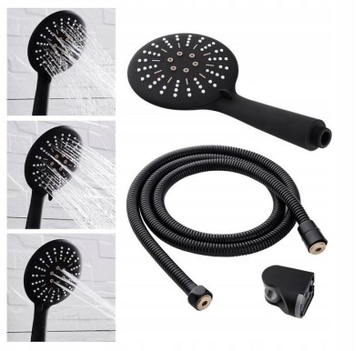 Para de dus negru MAT set cu suport si furtun foto