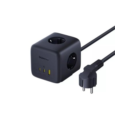 Prelungitor Baseus EnerFill FA11, 67W, 3A, 1 x USB-A - 2 x USB-C - 3 x Schuko, Negru E00082100123-00 foto