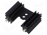 Radiator extrudat ALUTRONIC H TO202 TO218 TO220 TOP3 negru 25,4mm