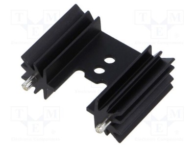 Radiator extrudat ALUTRONIC H TO202 TO218 TO220 TOP3 negru 25,4mm foto